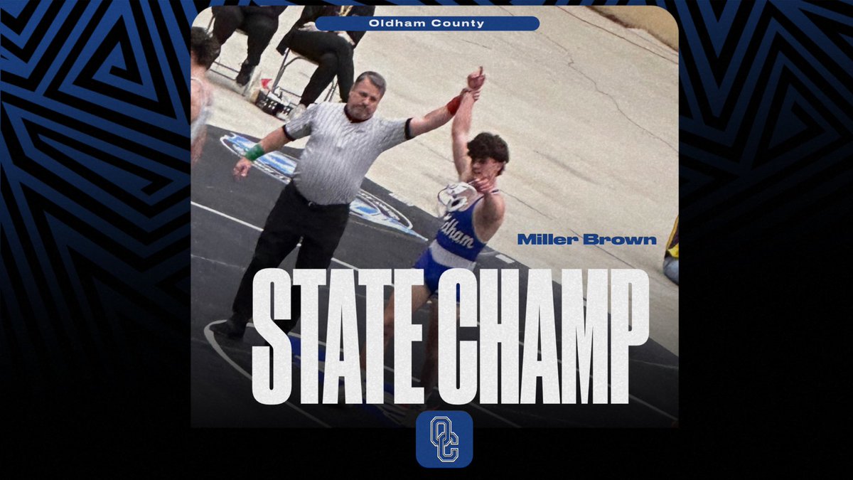 Congratulations to Miller Brown! STATE CHAMPION! @miller_brown_11 @coachbrown25