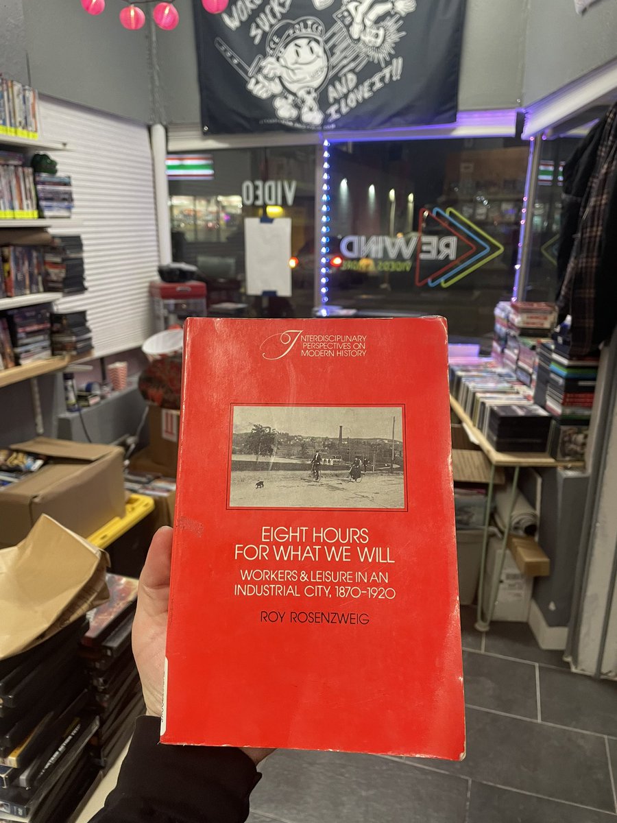 More info on the stream next Tuesday, but we’re starting a Worcester book club using the video store and the twitch channel! It’s gunna be really neat I think. The first book is Eight Hours For What We Will! Inarguably the best Worcester book ever written IMO