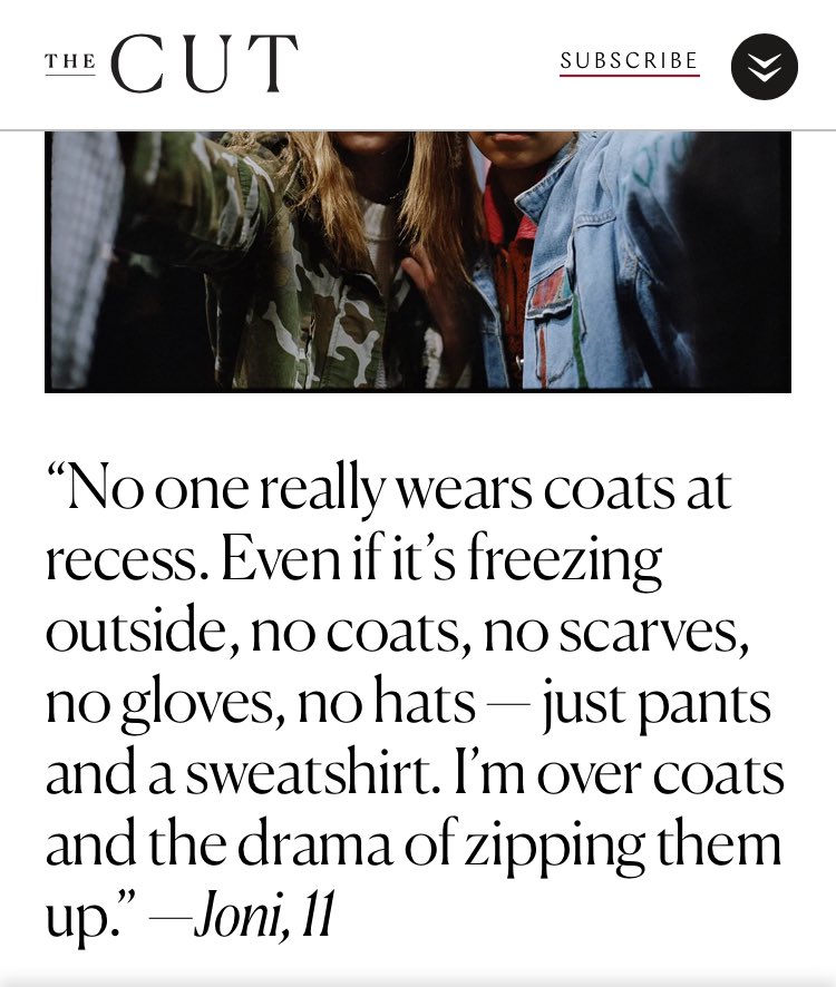 “I’m over coats and the drama of zipping them up” is absolutely iconic