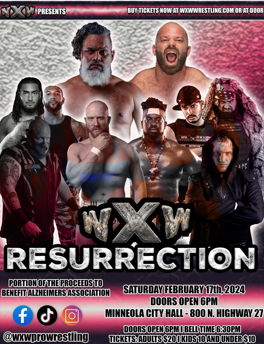 Tomorrow night: <a href="/WXWOffice/">WXW Wrestling</a> presents RESURRECTION! 
.
wxwwrestling.com/events.html