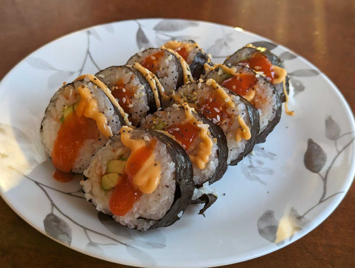 Trying to make sushi rolls at home.