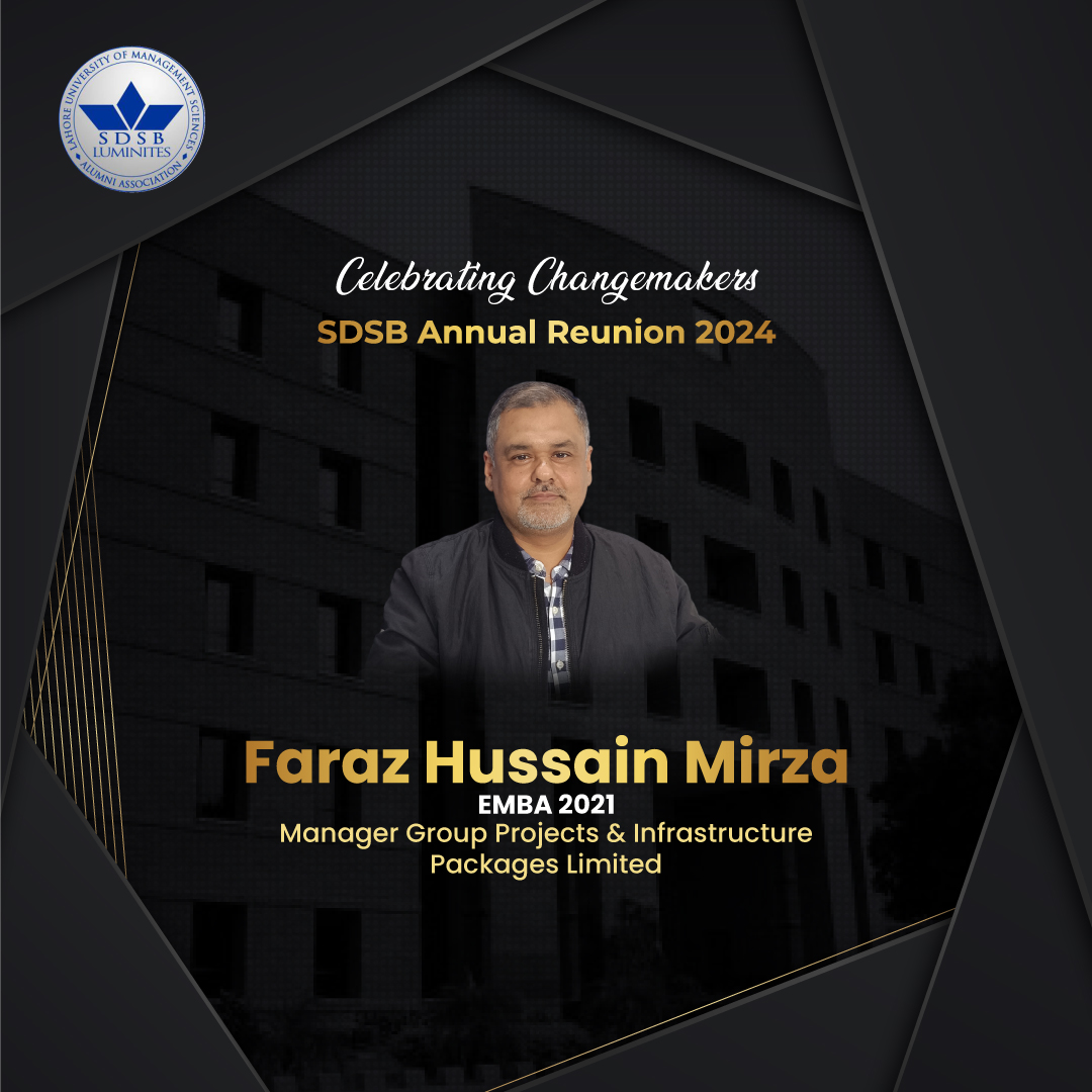 SDSBLuminites's tweet photo. 𝗦𝗗𝗦𝗕 𝗔𝗹𝘂𝗺𝗻𝗶 𝗔𝘀𝘀𝗼𝗰𝗶𝗮𝘁𝗶𝗼𝗻 invites you to honor the achievements of our alumnus, 𝗙𝗮𝗿𝗮𝘇 𝗠𝗶𝗿𝘇𝗮, who has inspired us all with the change and transformation he has enabled throughout his career.

#LuminitesAssociation #LUMS #SDSB https://t.co/IpNlwiFCWu