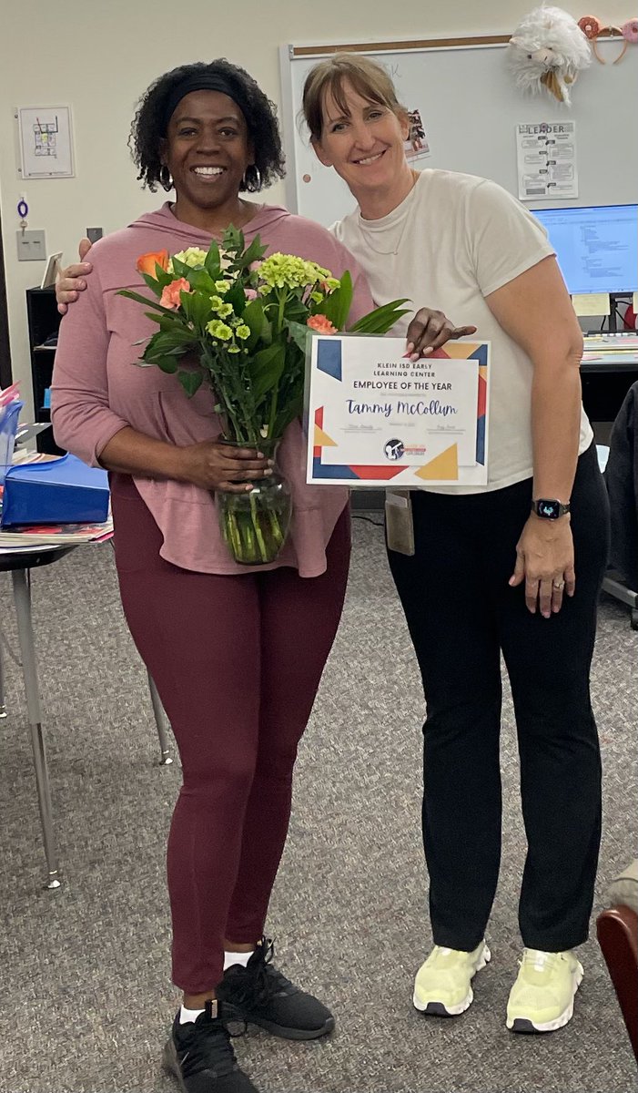 Congratulations to our <a href="/KleinISD/">Klein ISD</a> Early Learning Center Employee of the Year, Ms. Tammy! ❤️🎉❤️