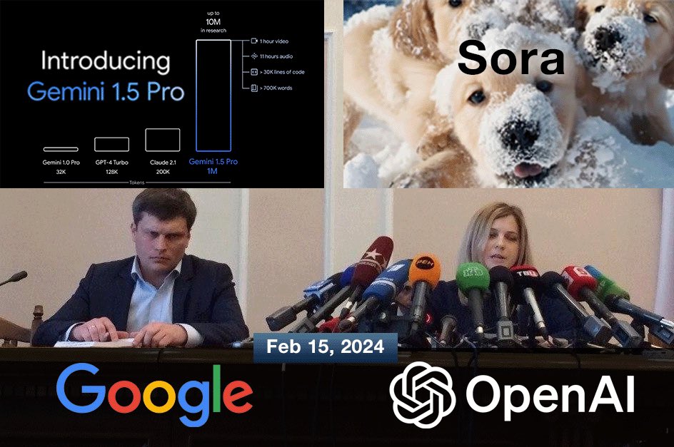 Artin's tweet photo. The @Google communications team can’t seem to catch a break 

#openai #SoraAI #GeminiAI #Google https://t.co/BsjQDR4Cfh