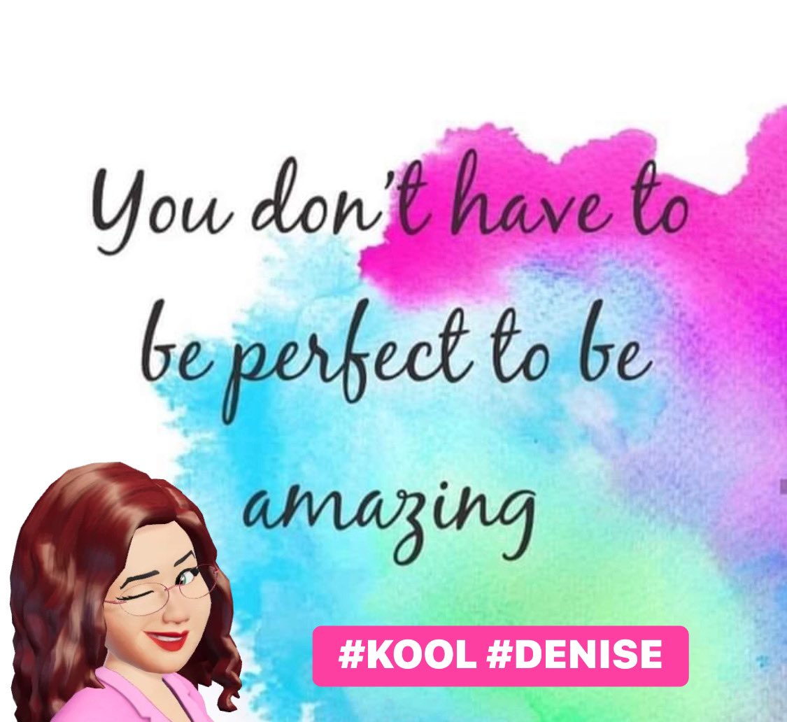73DeniseStacey's tweet photo. #You DON’T Have To 🐝 #Perfect To 🐝 #Amazing
#Your
#Yourself
#YourselfMatters
#YourselfChallenge
#Perfection
#PerfectionIsNotRequired
#AmazingYou
#KOOL #DENISE
@KOOL_DENISE https://t.co/JjqZvCI5LP