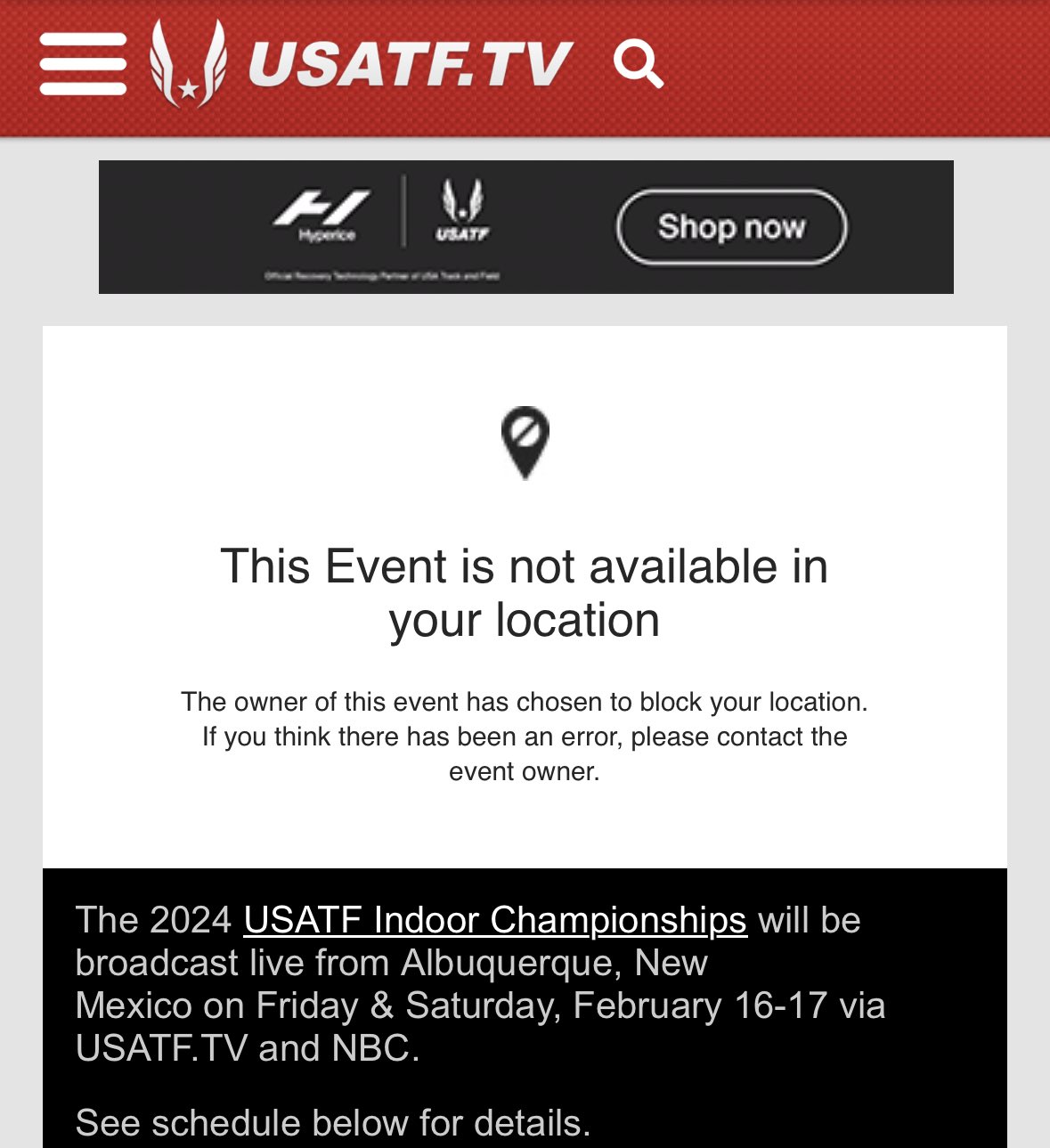 Nbc live not deals available in my area
