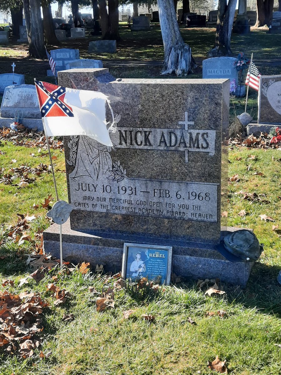 SpayNeuter4's tweet image. Whilst checking out a cemetery for my genealogy, much to my surprise I found Nick Adams AKA  Johnny Yuma in Berwick, PA cemetery. #nickadams #therebel #johnnyyuma