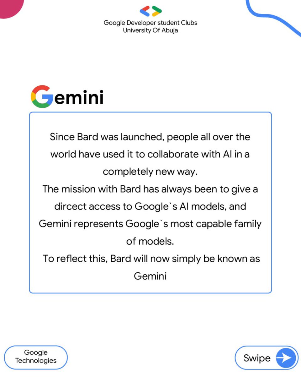 gdsc_uniabuja's tweet image. Want to know more about the new AI chatbot that is changing the way we interact with technology?

#GoogleTechnologies
#GoogleAdmob
#GDSCUNIABUJA
#GDSC