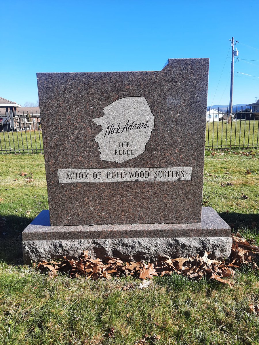 SpayNeuter4's tweet image. Whilst checking out a cemetery for my genealogy, much to my surprise I found Nick Adams AKA  Johnny Yuma in Berwick, PA cemetery. #nickadams #therebel #johnnyyuma