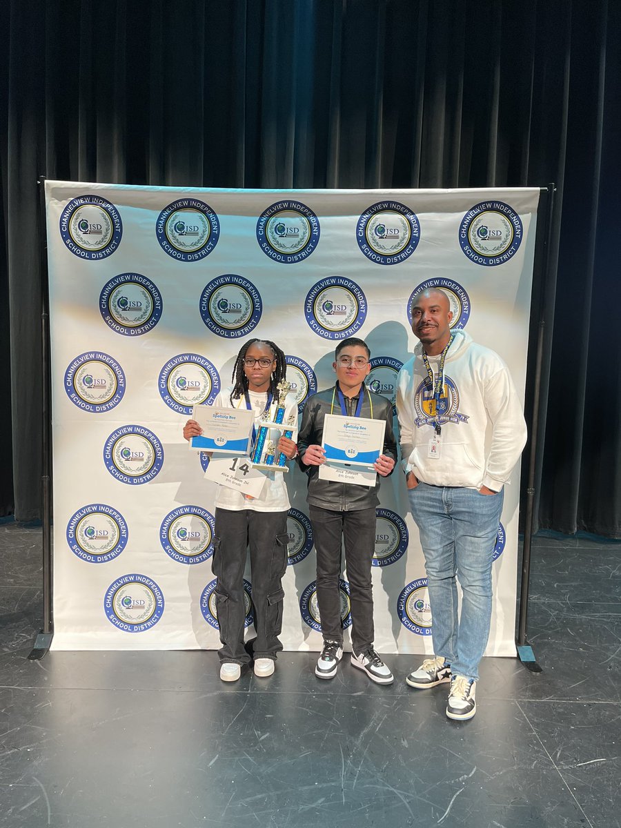 🚨Proud moment alert! Shoutout to our 8th grade scholars, Londin Baker and Diego Gomez, for representing Hornet Nation at the District Spelling Bee and bringing back some hardware! These two have a bright future! 💙🐝 #HornetNation #HornetPride