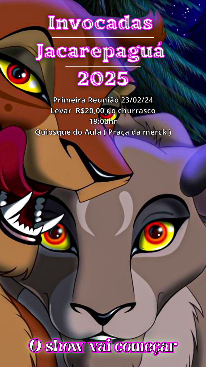 Dia 23/02/2024 Sexta feira às 19:00hr 

Primeira reunião da turma 🦁