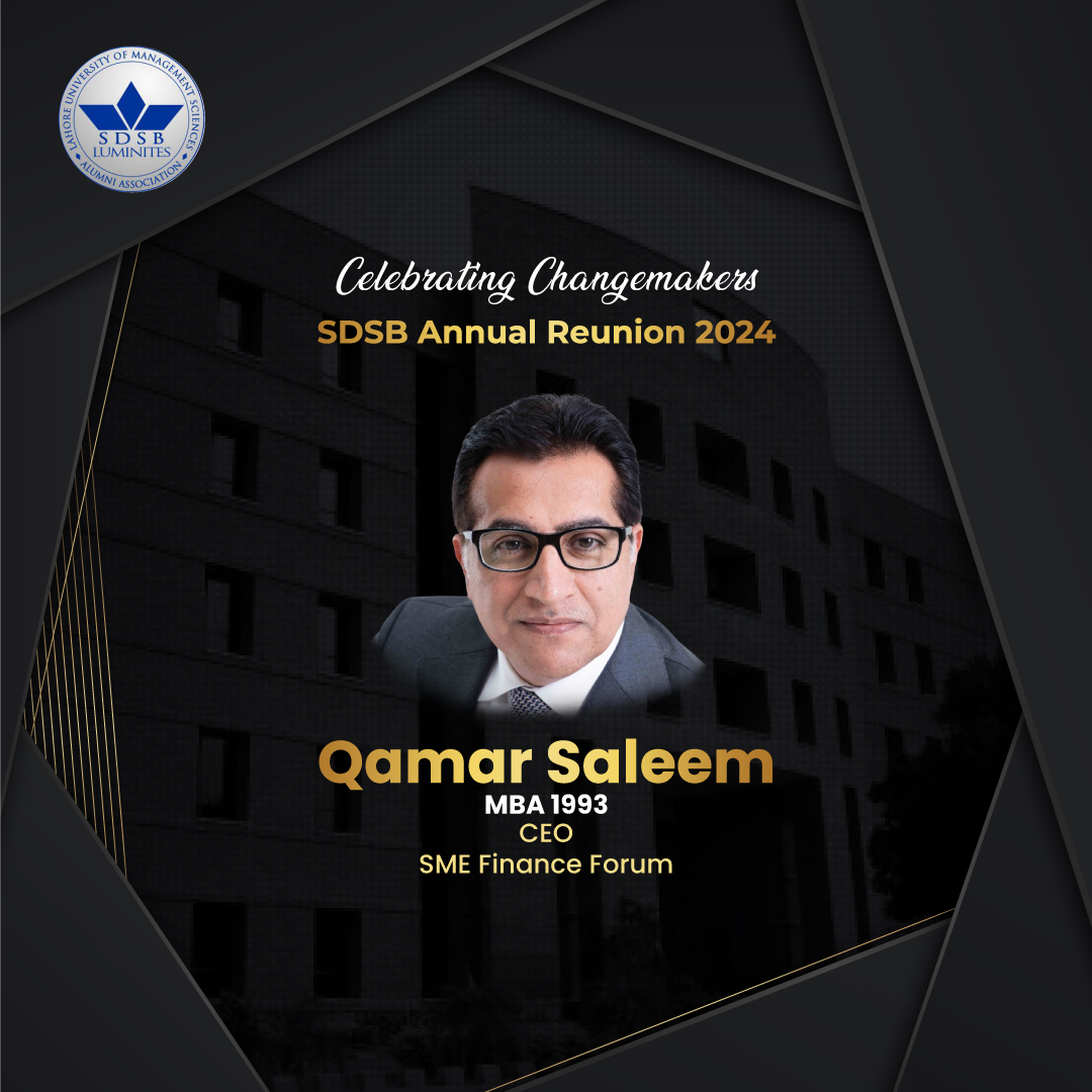 SDSBLuminites's tweet photo. 𝗦𝗗𝗦𝗕 𝗔𝗹𝘂𝗺𝗻𝗶 𝗔𝘀𝘀𝗼𝗰𝗶𝗮𝘁𝗶𝗼𝗻 invites you to honor the achievements of our alumnus, 𝗤𝗮𝗺𝗮𝗿 𝗦𝗮𝗹𝗲𝗲𝗺, who has inspired us all with the change and transformation he has enabled throughout his career.

#LuminitesAssociation #LUMS #SDSB https://t.co/kPO1lfBQJs