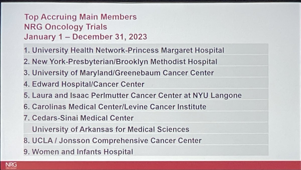 Many 🙏 🙏🙏to our patients for trusting us with their care and supporting our research mission. Congratulations to our team of investigators and research staff for making @UMGCCC a top performer on @NRGonc trials @UMGCCC Turning hope to reality for cancer patients! @theNCI