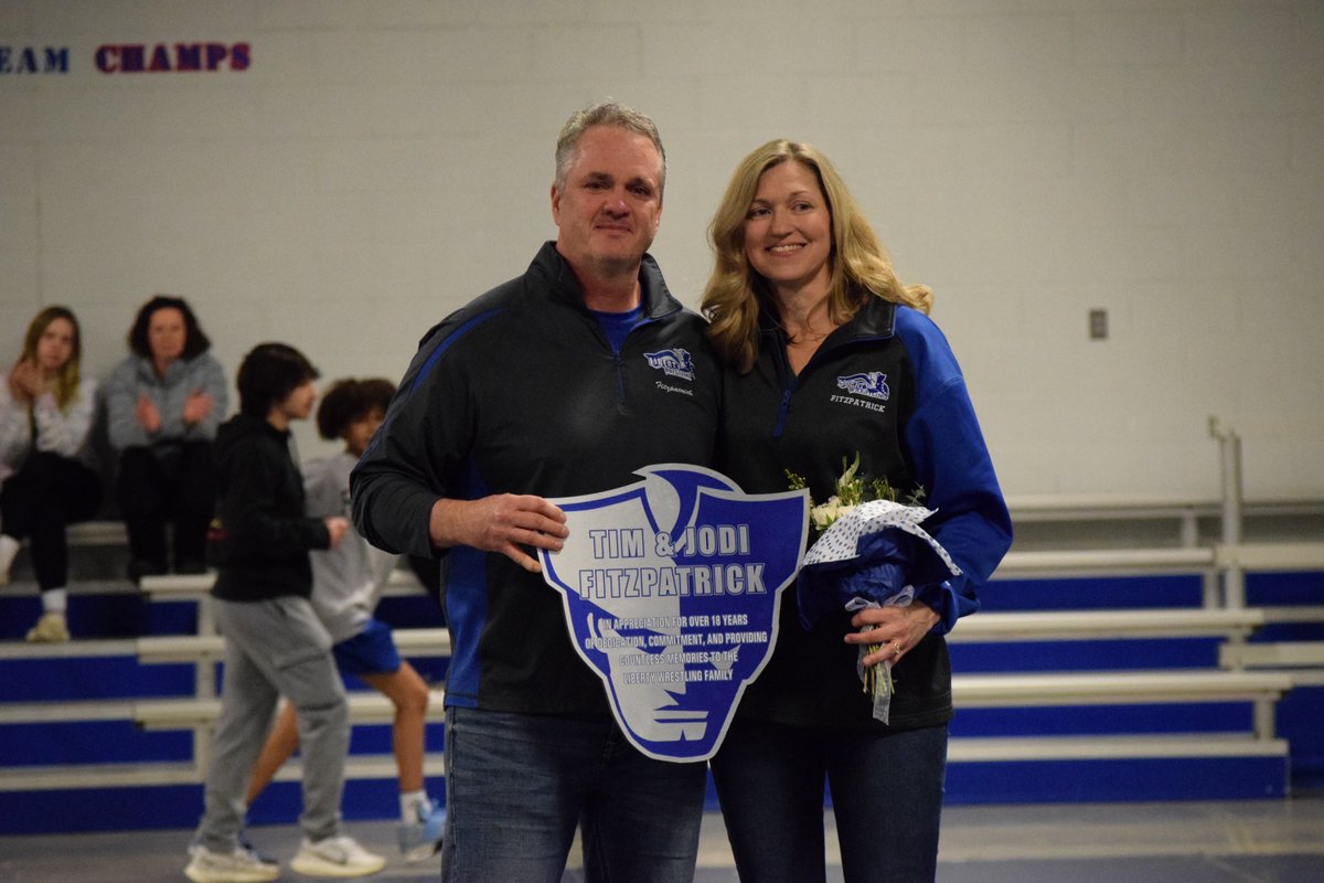 Last night, 2 people who have done SO MUCH for Liberty Wrestling were honored...Twitter's character limit prevents me from listing everything Tim &amp; Jodi have done for us, but judging by last night's standing ovation, we all feel the same way about them! #Patriots🗽<a href="/jodifitz88/">Jodi</a>