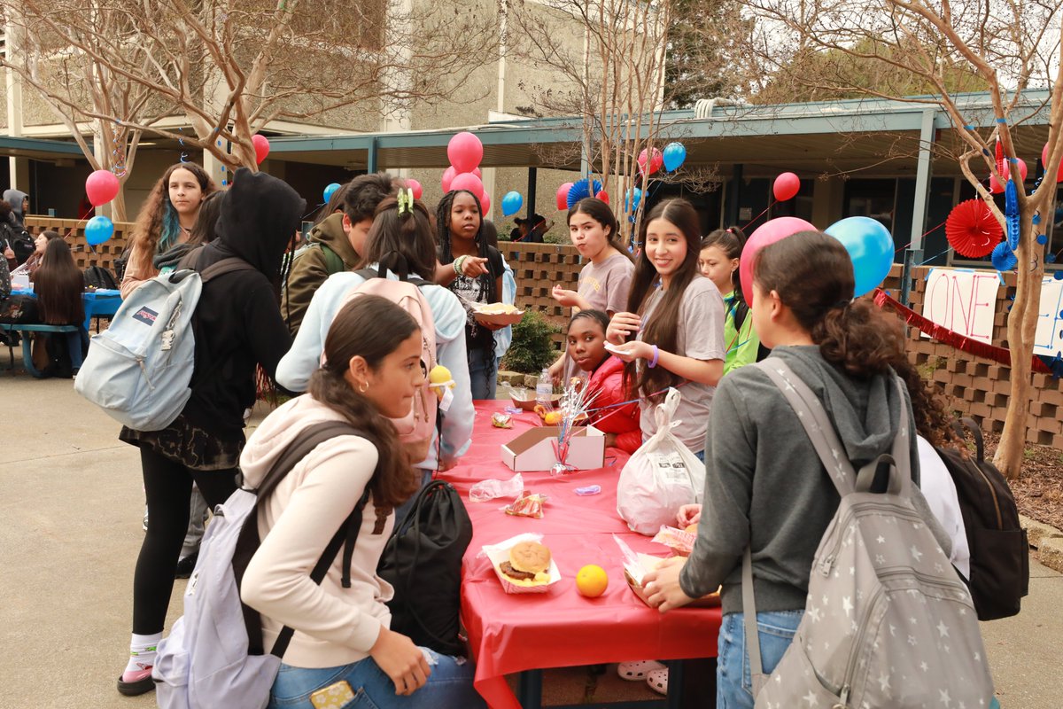 Today, we celebrated No One Eats Alone Day at Sam Brannan. This event is an effort to ensure that middle school students feel recognized and connected in the classroom, and with each other. It was inspiring to see all the students who stopped by have a great time.