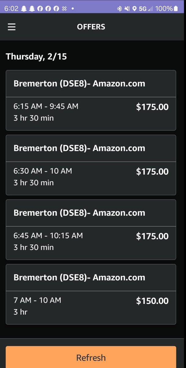 KareemLisa2x's tweet photo. This is what am talking about people Good pay lol uncle bezos in his feelings this morning 😂thanks to @Ehacker_Recover on Twitter for the software it’s been remarkable…

#amazonflex #deliveryguy #delivery https://t.co/zocxJDTw3l
