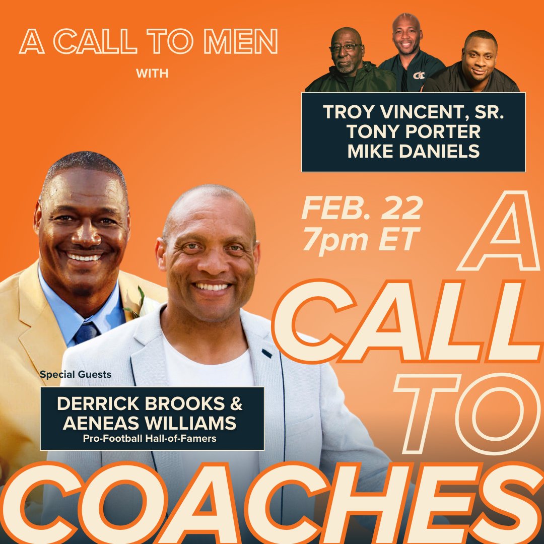 We're back! Join us on Feb 22nd for our next A Call to Coaches Huddle Up. We have amazing guests, great topics, & opportunities for questions & conversation. We'll be joined by @aeneas35 & @officialdbrooks55 for a dynamic conversation. Register bit.ly/3wuKc0Y