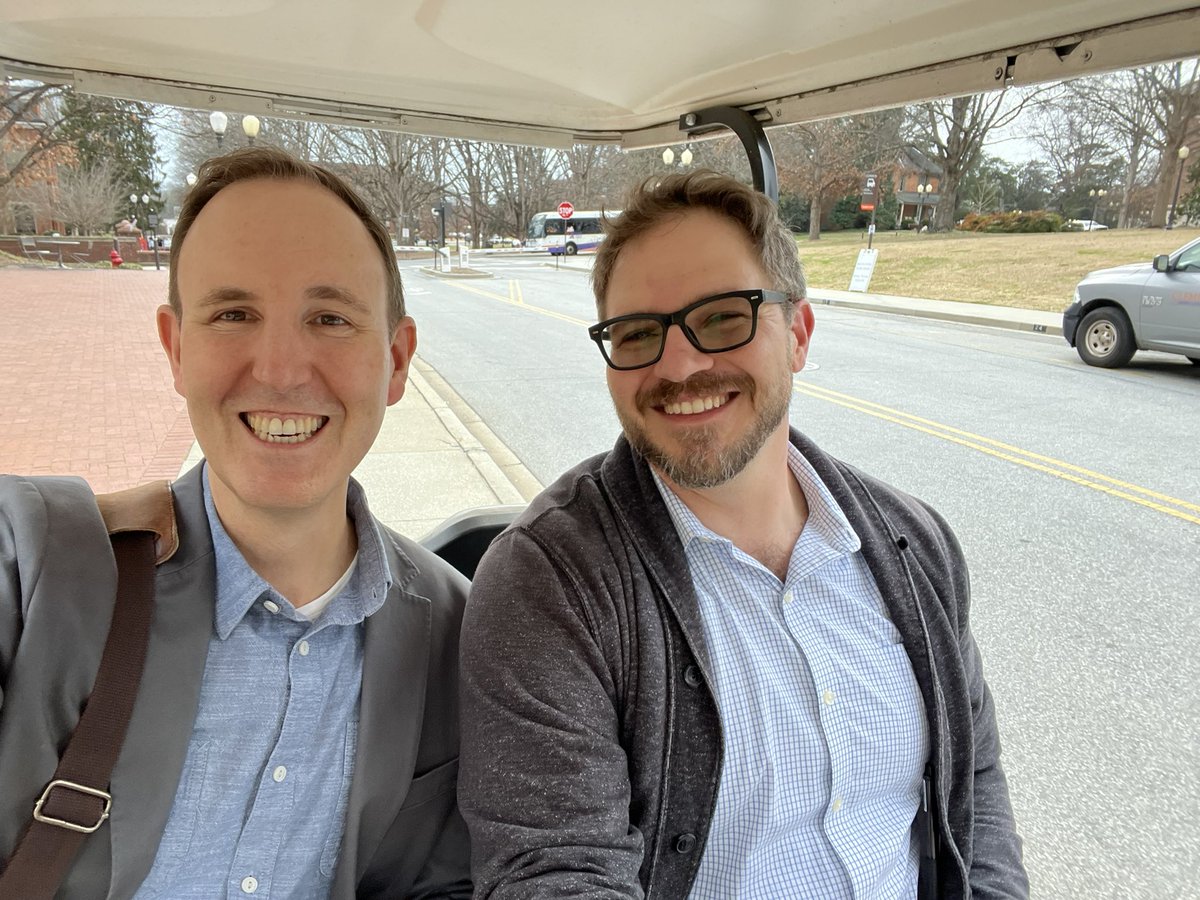 Fun @uncpolisci reunion @clemson with @joeura! Thanks to him and @matthewpurdy123 for the kind invite!