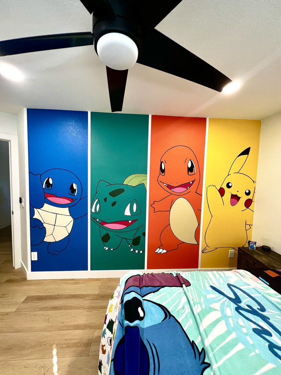 JHunsakerDesign's tweet image. Two murals I did this week for a nice family out in Mesa