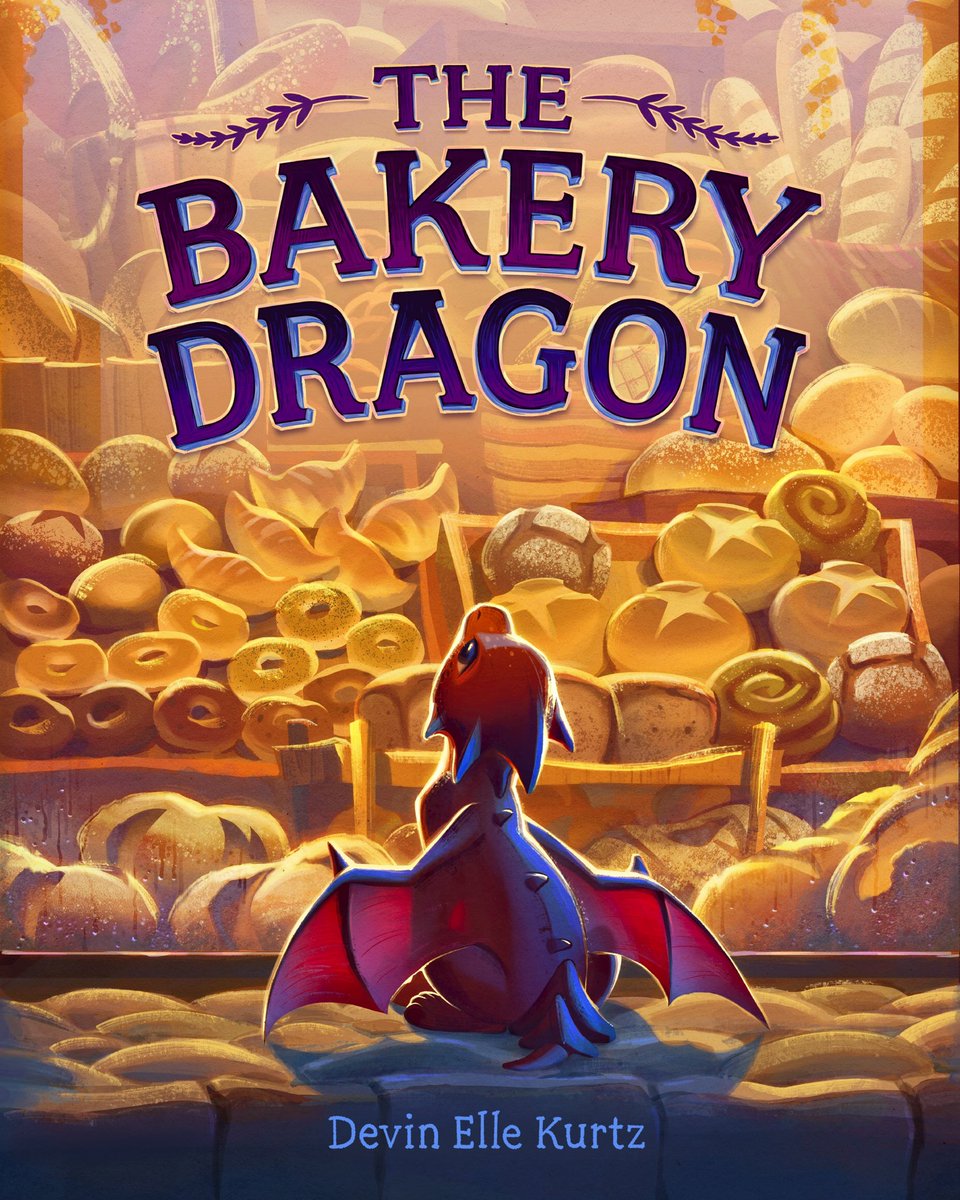 Here to announce my debut picture book as an author/illustrator, “The Bakery Dragon” 🐉🥖