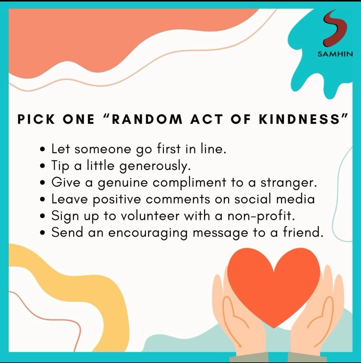 A day to celebrate kindness and the whole pay it forward mentality, which one would you pick? 
.
.
.
#randomactsofkindness #randomactsofkindnessday #payitforward #mentalhealth #mentalhealthmatters