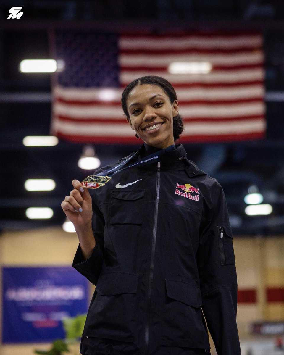 Somebody is gonna start running out of space on the trophy shelf 😜 With a 1.92m/6’3.5” leap, @vashtizzle_ picks up her 14th‼️ national title (8th indoors) in the women’s high jump.