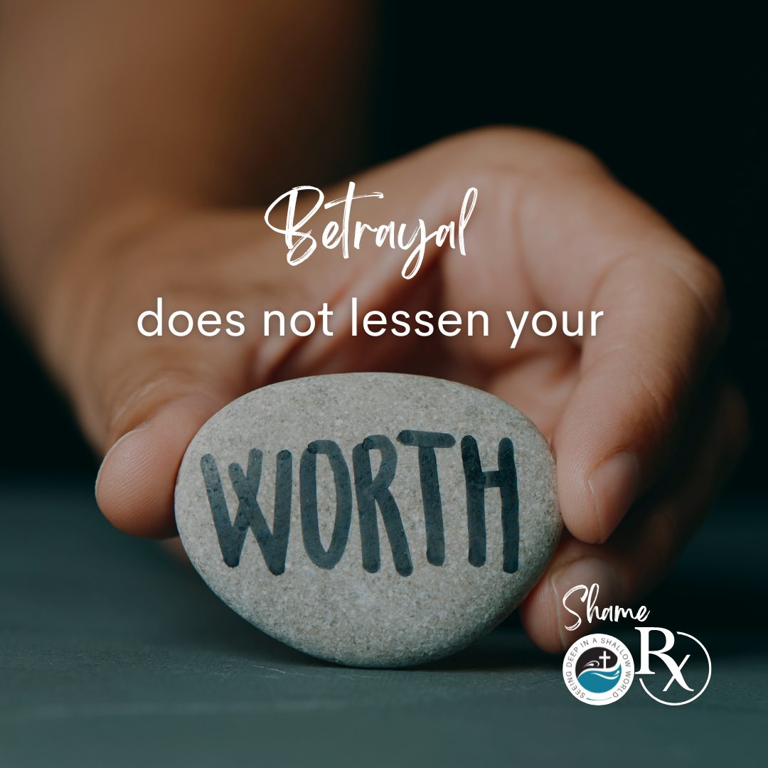 TheDenisePass's tweet photo. Betrayal does not lessen your worth. Someone else’s betrayal of you is not God’s. He will never leave you. Read this week's Shame RX and release shame from betrayal #ShameOffYou #SeeingDeep https://t.co/ik3pN2JKlk