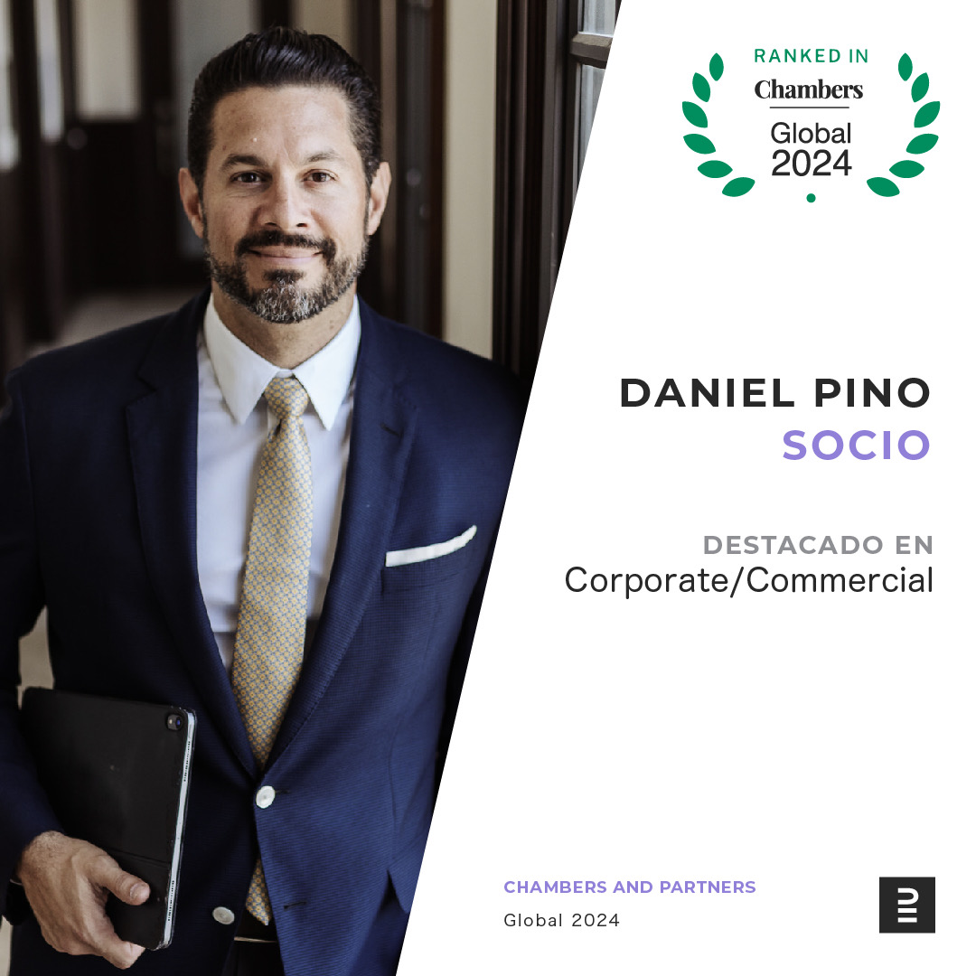Pino Elizalde (@pinoelizalde) on Twitter photo Felicitamos a nuestro socio <a href="/danielpinoa/">Daniel Pino A</a> por haber sido reconocido por décima ocasión en el área de Corporativo/Comercial en este importante ranking, Chambers and Partners Global 2024. Felicitamos a nuestro socio <a href="/danielpinoa/">Daniel Pino A</a> por haber sido reconocido por décima ocasión en el área de Corporativo/Comercial en este importante ranking, Chambers and Partners Global 2024.