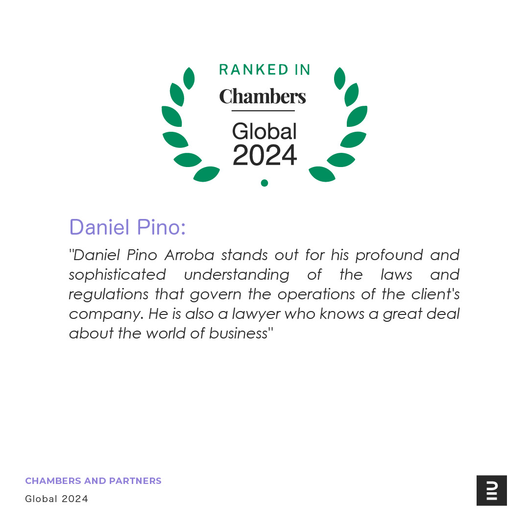 Pino Elizalde (@pinoelizalde) on Twitter photo We congratulate our partner <a href="/danielpinoa/">Daniel Pino A</a> for being recognized for the tenth time in the Corporate/Commercial area of the Chambers and Partners Global 2024 Ranking. We congratulate our partner <a href="/danielpinoa/">Daniel Pino A</a> for being recognized for the tenth time in the Corporate/Commercial area of the Chambers and Partners Global 2024 Ranking.