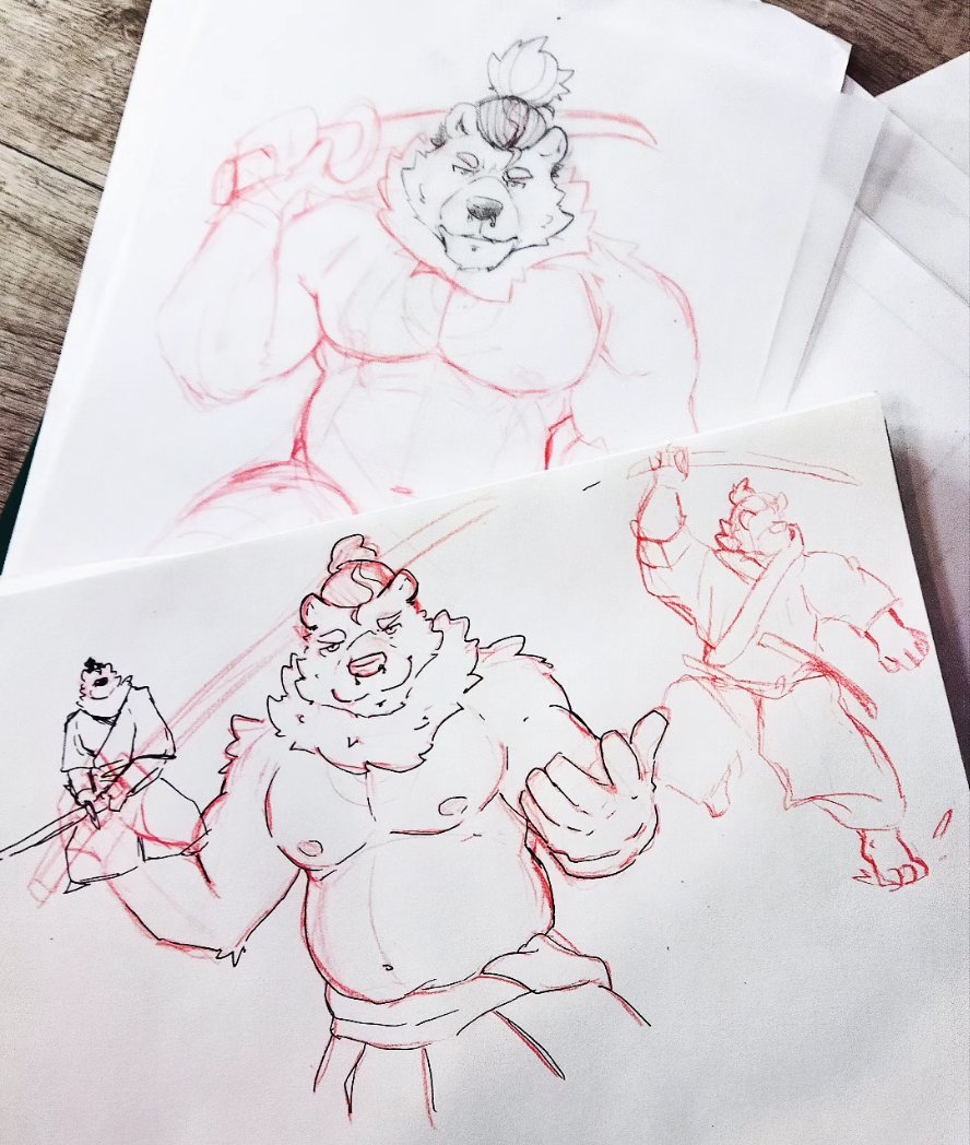Practice sketches for the next commission #furry #furryart #furryartist
