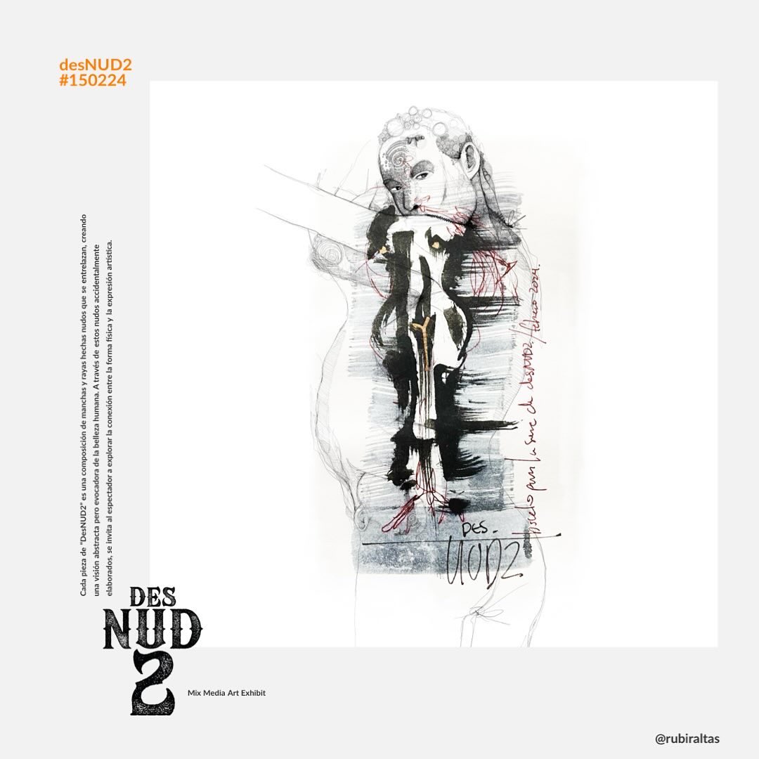 GaleriaChava's tweet photo. Los invito a seguir #desNUD2, un proyecto de intersección entre lo digital y lo plástico.
“Cada pieza de "DesNUD2" es una composición de manchas y rayas hechas nudos que se entrelazan, creando una visión abstracta pero evocadora de la belleza humana. https://t.co/LcWF9z3BPw