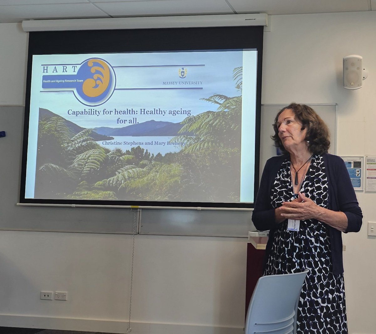 RosieGibsMoul's tweet photo. Prof Chris Stephens from @MasseyHART sharing works concerning a Capabilites approach to healthy ageing
#ISIH
@tokeawa @MasseyUni https://t.co/tD08gBUFgW