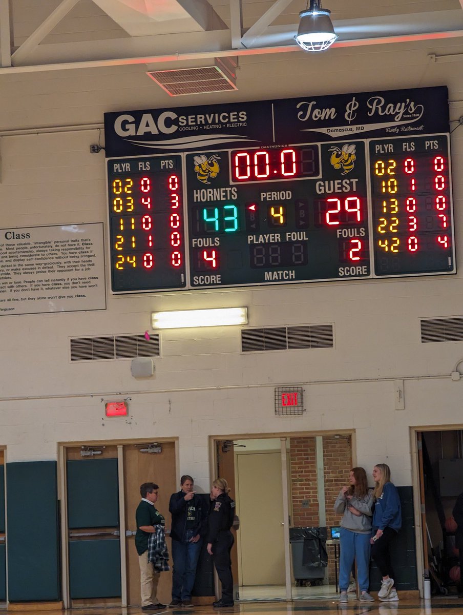 V Girls Bball beats Magruder for Senior night! Way to go ladies!