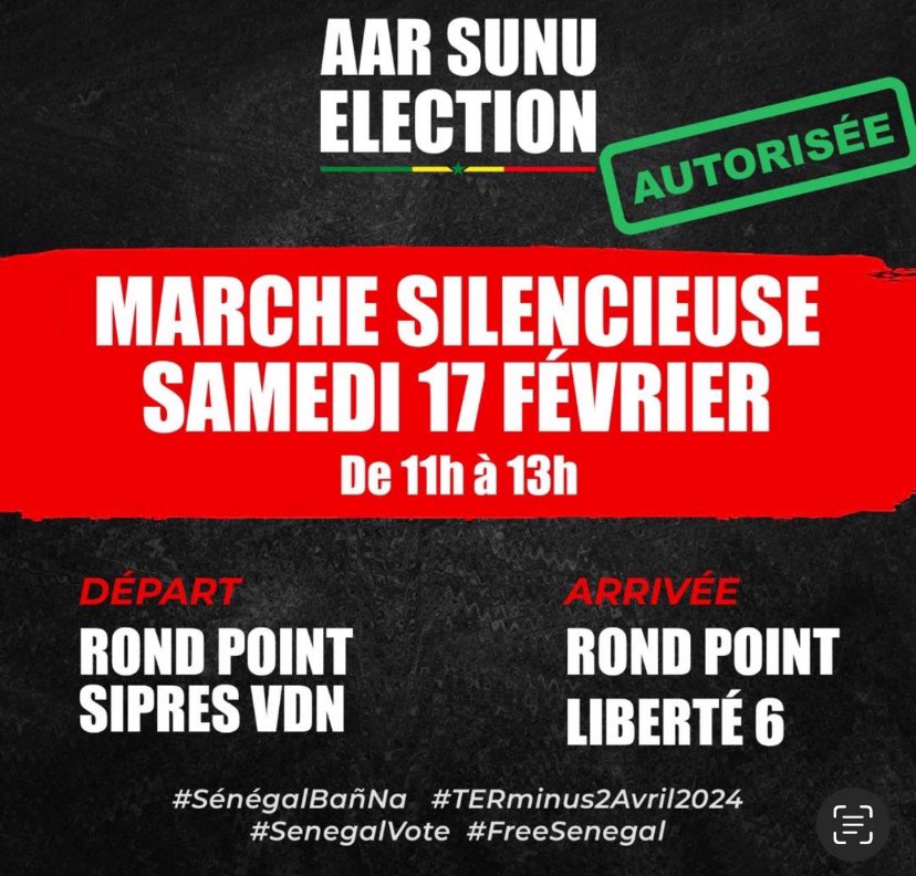 1talibe_cheikh's tweet image. 🚨 MARCHE AUTORISÉE 
Max de partage 
#Free_senegal