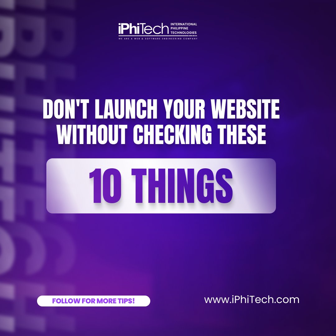 iPhiTech's tweet image. Broken links? Missing images?  Don&apos;t let these launch day disasters haunt you! Double-check your site with these 10 essential points. Follow for more launch day lifesavers!

#iPhiTech #WebDevelopment #WebDesign #WebsiteLaunch