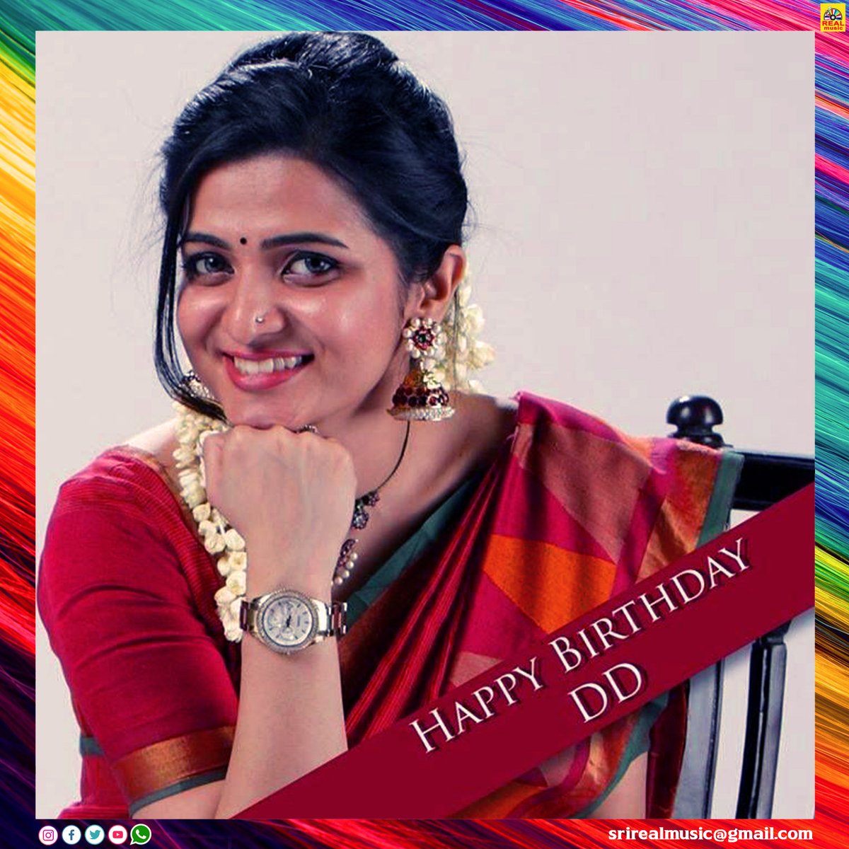 realmusic_2007's tweet photo. Happy Happy Birthday to @DhivyaDharshini #HappyBirthdayDhivyadharshini #HBDDD #realcinemas2007 https://t.co/KjJRHJIpaJ