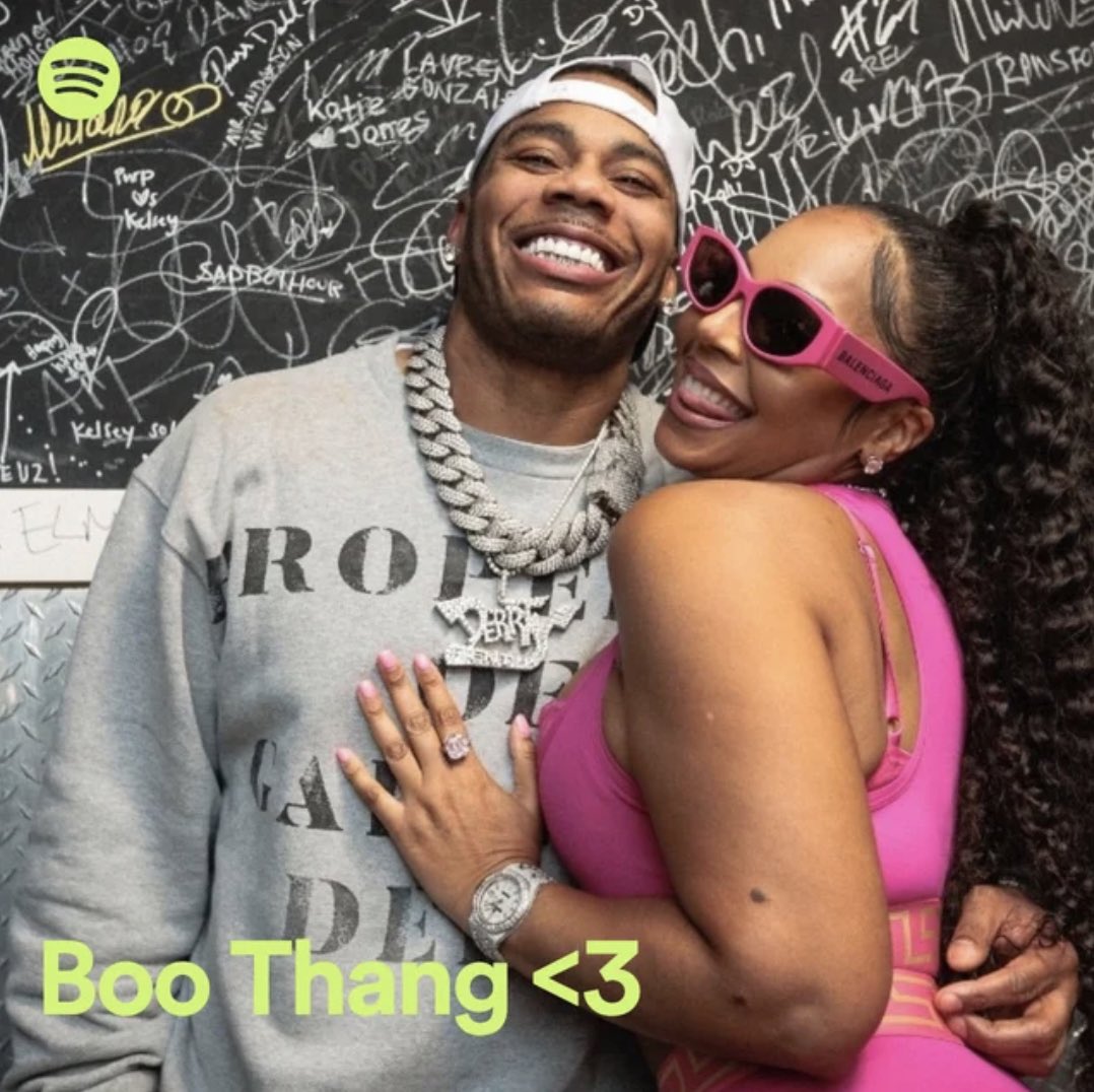 .@ashanti & Nelly currently have control over the curated playlist ‘Boo Thang <3’ on Spotify! Shan added some cuts like “3 Words”, “Don’t Leave Me Alone”, & “Early In The Morning”… Check it out! open.spotify.com/playlist/37i9d…