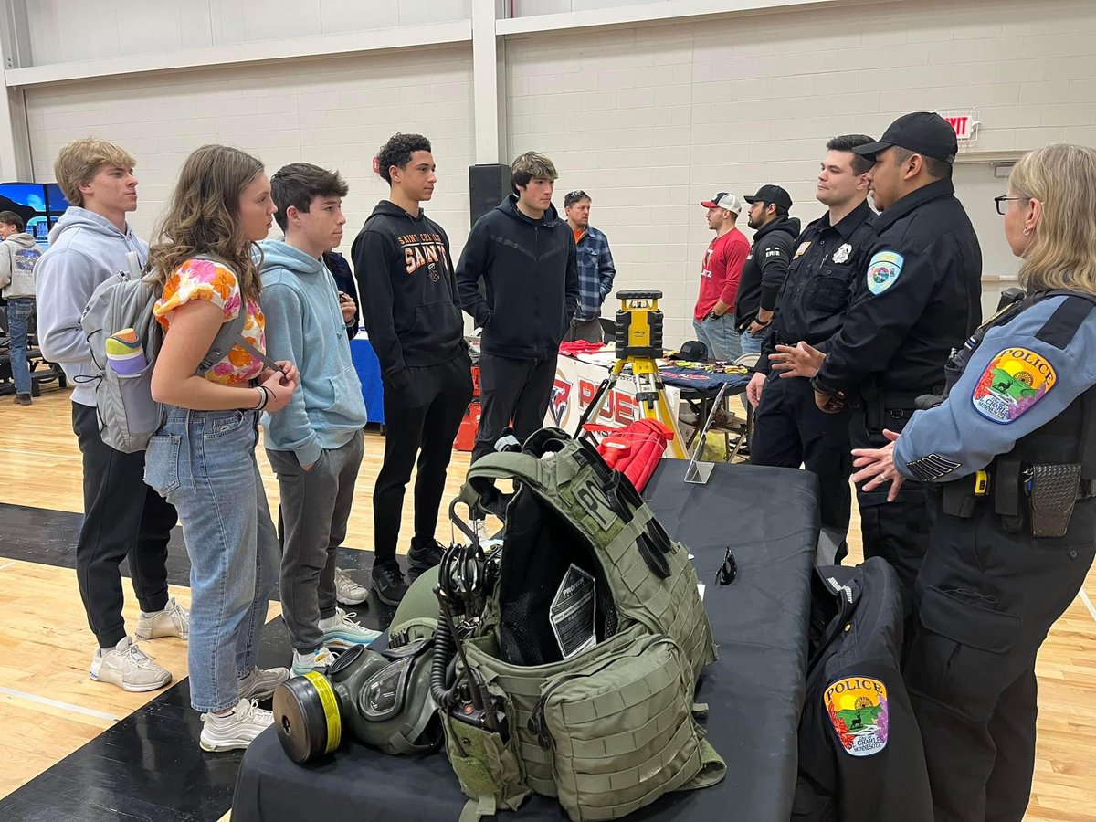 Great turnout at St. Charles High School's career fair today.