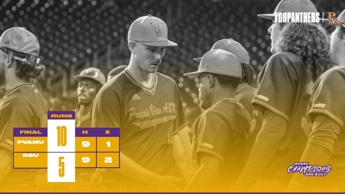 PVAMUBBALL:  The Panthers take a 10-5 win over Grambling  The team will be back in action on Saturday when they face the Texas Southern Tigers for the nightcap game of the Cactus Jack| Andre Dawson Classic.  #WhereChampionsAreBuilt #excellenceLivesHere