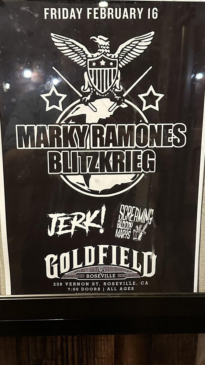 At GoldField Tavern in Roseville with @MarkyRamone