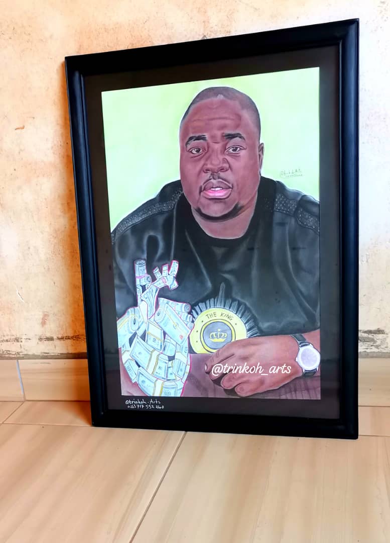A young artist outta my hood is so talented. He wishes to personally hand over this piece of art to @wicknelchivhayo Please support his work. His number 0717552240
