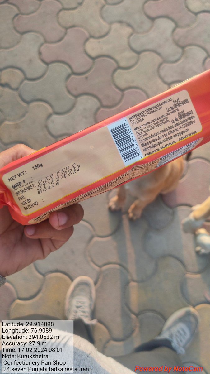 stakvrma's tweet photo. And print on it 0.26 paisa/gram (150g total), but MRP from the box was erased. When I told this to the dhaba owner (confectionery owner), he started abusing me. The print rate on the packet was approx Rs 39 and he gave it to me for Rs 70. When I wanted to return it, he refused. https://t.co/PIc4pHNpQr
