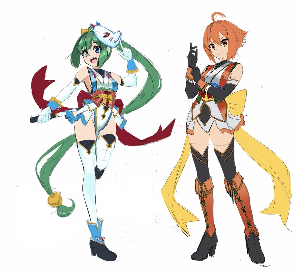 立ち絵を新調中。
ここからレイヤー統合して整えていきます。 