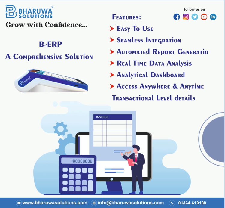 BharuwaS's tweet photo. B-POS ERP: A Comprehensive Solution.
Book a Demo @ 01334-610188, info@bharuwasolutions.com
#BharuwaSolutions #BPOSERP #BPOS #Accounting #Billing #Inventory #ManageBusinessProcess #ExpandBusiness #CloudBackup #SimplifyBusiness #CloudBasedSoftware #Software #ScaleYourBusiness https://t.co/XZWI0q25yV