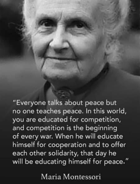 To reach peace, teach peace.