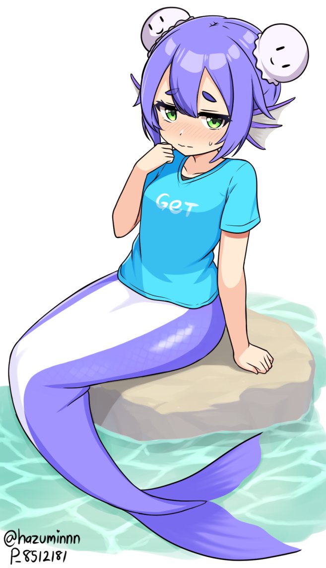 hazuminnn's tweet image. The shy and low self-esteem Watty the mermaid from 100% Orange Juice. (Please don't bully her)