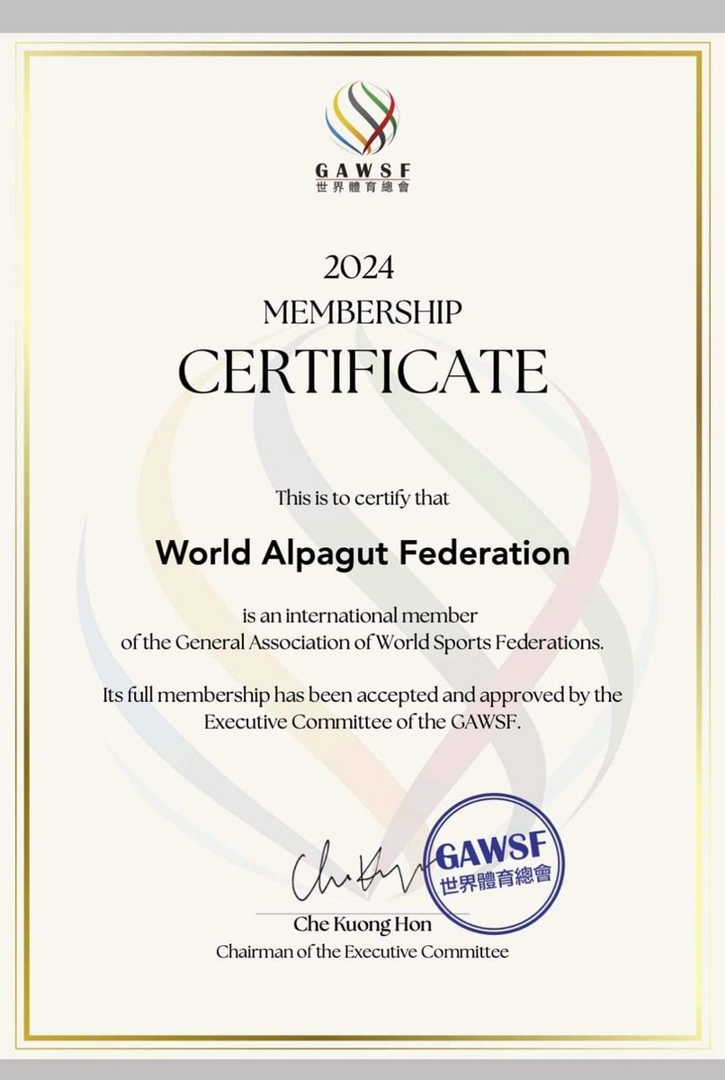 The World #Alpagut Federation was recognized by the General Association of World #Sports #Federations and accepted as an official member.

On 14.02.2024, the General Association of World Sports Federations (GAWSF) accepted the World Alpagut Federation (WAF) as an official member.