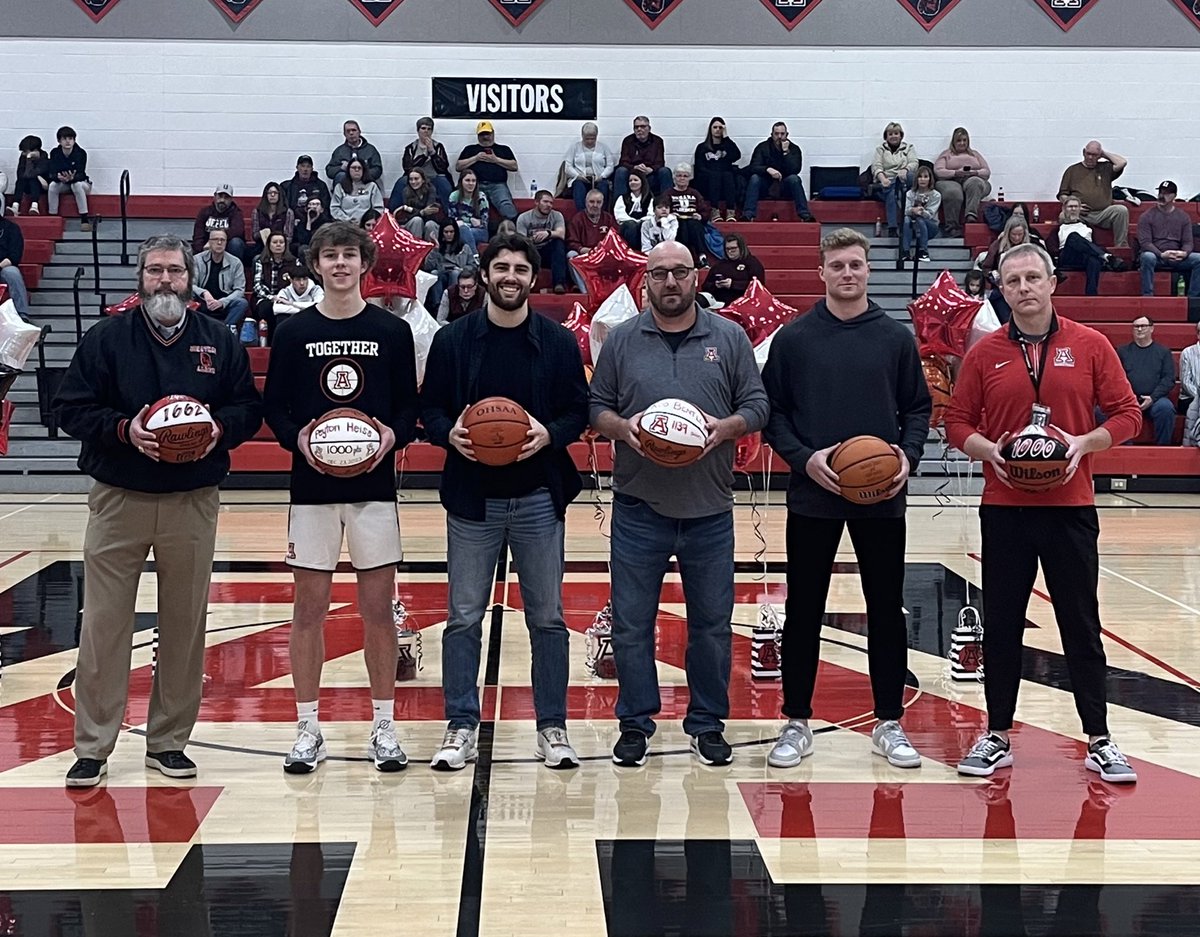 Before tonight’s game, the Boys Basketball Team <a href="/JAHoopSquad/">Jonathan Alder Hoops</a> honored senior, Peyton Heiss and also recognized the 6-1000 point scorers in program history.  Congrats to Peyton on and incredible career and thank you to our 1000 point scorers for joining the festivities. <a href="/AlderHS/">Jonathan Alder HS</a>