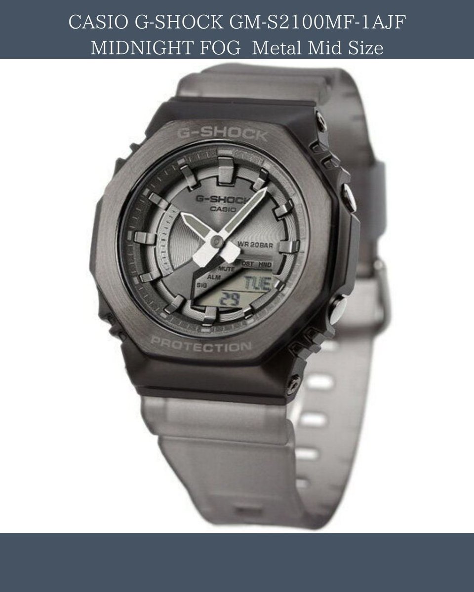 solidstorejapan's tweet photo. 【CASIO G-SHOCK GM-S2100MF-1AJF MIDNIGHT FOG Metal Mid Size】
#CASIO #GSHOCK #GMS2100MF1AJF #MIDNIGHTFOG #AnalogDigital #Metal #MidSize
#watches #wristwatch #watchaddict #luxurywatches #japanesewatch
#ebay #ebaystore #ebayseller #ebaywatches https://t.co/7IhRcvQddf