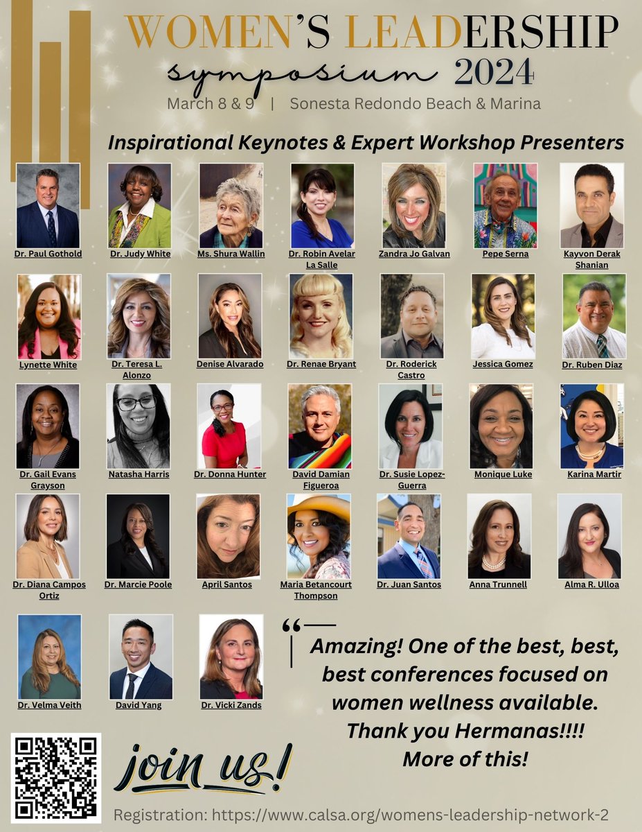 CALSAfamilia's tweet photo. With a stellar lineup of speakers and enriching workshops, we welcome all genders to join us at the Women's Leadership Symposium 2024!✨ Whether you're a seasoned leader or just starting out, this event is for you!! Join us! #CALSAfamilia💚 https://t.co/vjthtKabaV https://t.co/J4svJxIOay